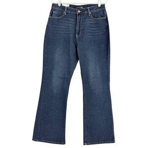 NWT Black Tape Women's Maya Relaxed Flare High Rise‎ Stretch Blue Jeans Size 30